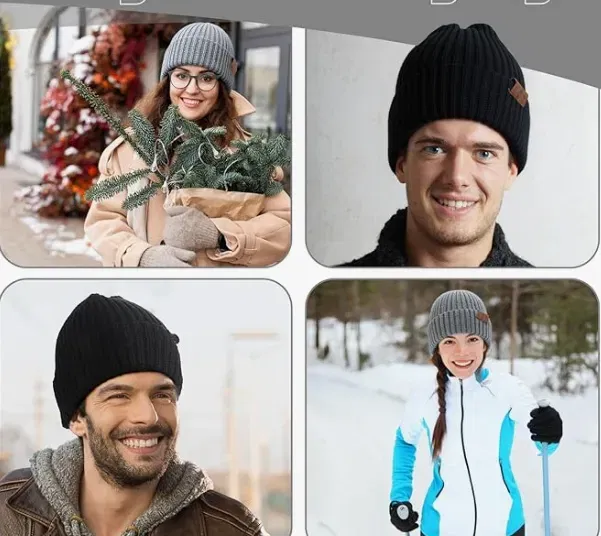 Halinuia 2er Pack Beanie Muetze Herren Damen Dehnbare Strickmuetze mit Lederpatch Unisex Urban Streetwear fuer Winter Outdoor Amazon de Fashion 20 03 2026 11 22