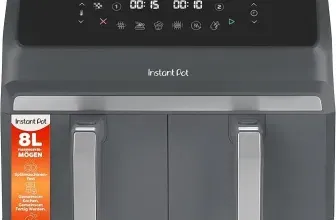 Instant Pot – Vortex Dual Trüffelgrau-Heißluftfritteuse 140-3150-01-EU (8l)
