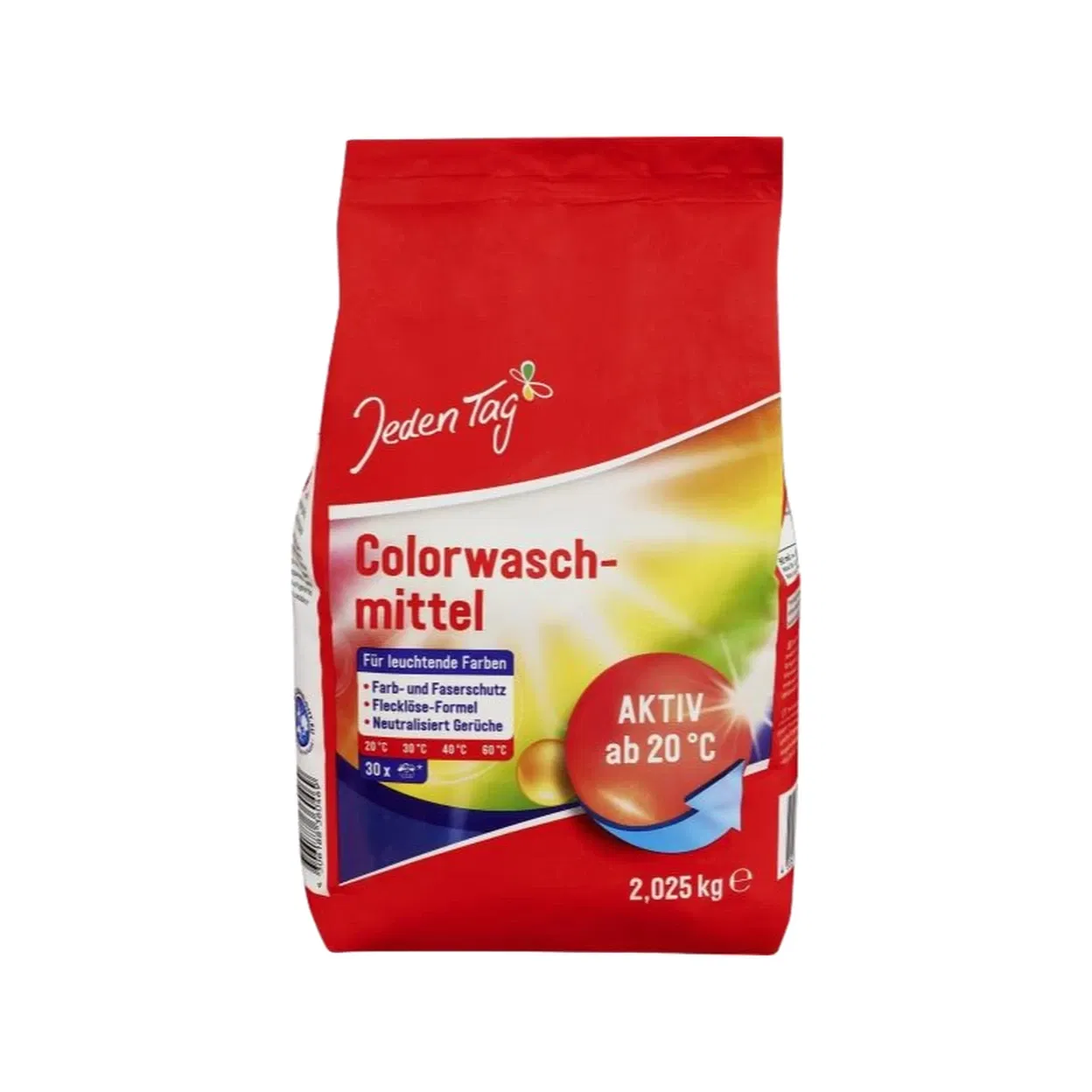 3x Jeden Tag Kompakt Color Waschmittel (2,025 kg)