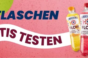 Gerolsteiner FLOW 0,5l Cashback Aktion 2026 (2 Flaschen Gratis)
