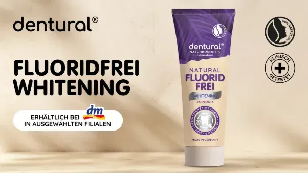 Gratis testen: dentural Zahnpasta Natural flouridfrei Whitening dank Cashback
