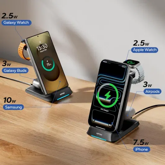 Schnäppchen, Deals und Rabattcodes des Tages - 3-in-1 Ladestation für Samsung Watch und Handy