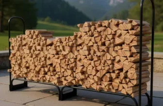 Kaminholzregal Außen mit Abdeckung, 260 x 117 cm