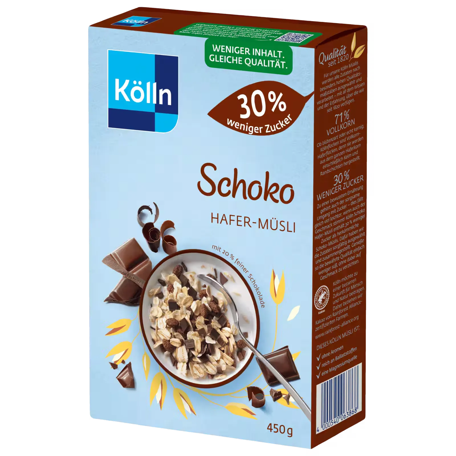 3x Kölln Schoko Hafer Müsli (450g)
