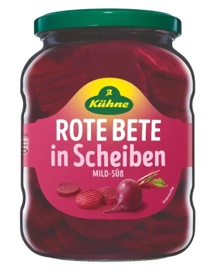 Produktrückruf Kühne Rote Bete Scheiben: Kann Glassplitter enthalten – diese Gläser sind betroffen