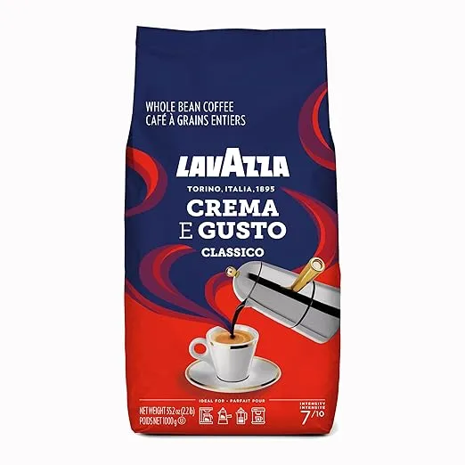 Lavazza Crema e Gusto Classico Ganze Arabica und Robusta Kaffeebohnen (1kg) ab 14,39 € inkl. Prime-Versand
