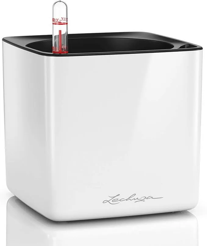 Lechuza CUBE Glossy 14 Blumentopf mit Bewässerungssystem für 12,99 € inkl. Prime-Versand