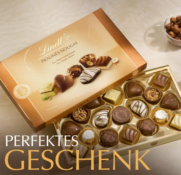 Lindt Schokolade Pralinés Nougat (200g)