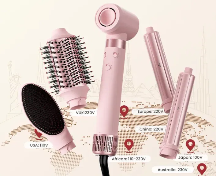 MESCOMB 5 in 1 Dual Voltage Hair Styler Ionen Foehn Airstyler Set mit Aufsaetzen Schnelltrocknend Schnäppchen, Deals und Rabattcodes des Tages - MESCOMB 5-in-1 Dual Voltage Hair Styler Ionen Föhn Airstyler Set mit Aufsätzen Schnelltrocknend