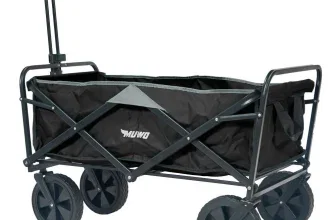 MUWO faltbarer Bollerwagen 100 L schwarz