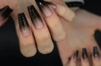 Schnäppchen, Deals und Rabattcodes des Tages - MouyouGlow Press-on Nails Lang Ballerina Nude Schwarz Gradient Halloween Gothic Fake Nails Kunstnägel