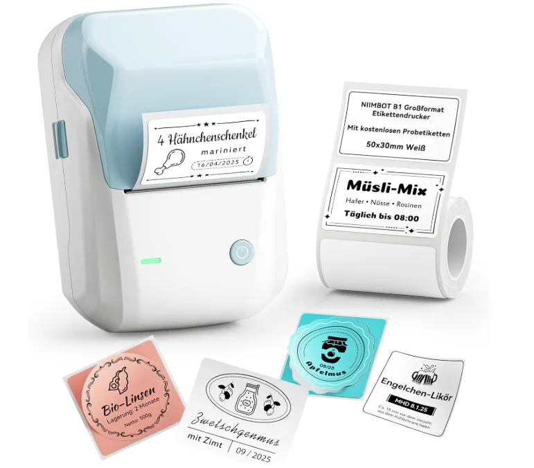 Schnäppchen, Deals und Rabattcodes des Tages - NIIMBOT B1 Etikettendrucker Bluetooth Tragbar