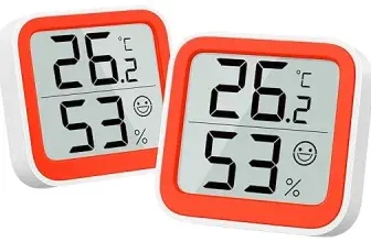 NOKLEAD Thermometer und Hygrometer im 2er-Set mit Gesichtssymbol
