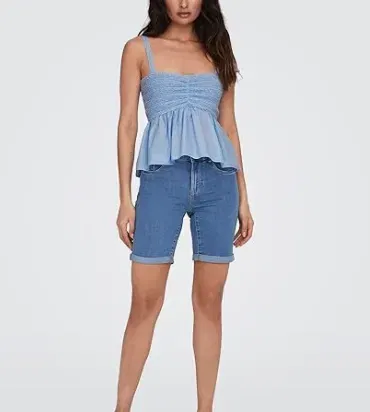 ONLY Female Jeans-Shorts ONLRAIN Mittlere Taille Eng anliegend Jeans-Shorts (Gr. XS bis L)