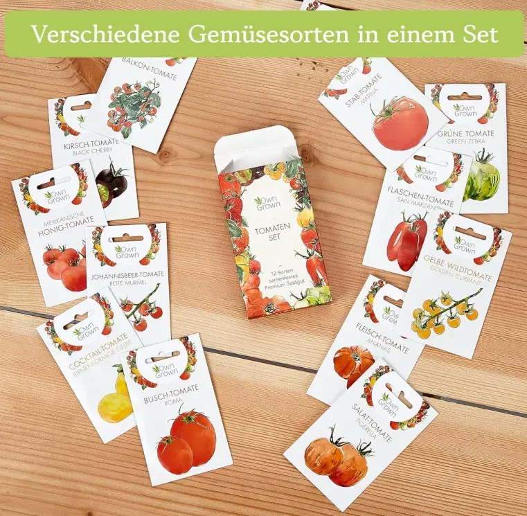 OwnGrown Tomaten Samen Set 12 Sorten Tomatensamen Schnäppchen, Deals und Rabattcodes des Tages - OwnGrown Tomaten Samen Set 12 Sorten Tomatensamen