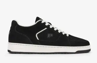 Schwarze PEGADOR Serenus Low Suede Sneakers mit weißer Sohle