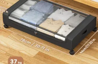 PHINOX Unterbett-Aufbewahrungsbehälter mit Rollen (2 Stück -Schwarz) für 29,99 € inkl. Prime-Versand (statt 42,99 €)