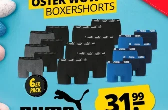 PUMA Elements Basic Herren Boxershorts 6er Pack