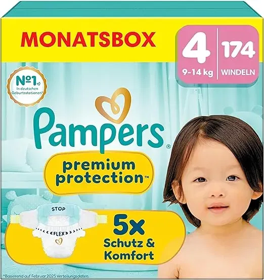 Pampers Premium Protection Größe 4 (174 Windeln)