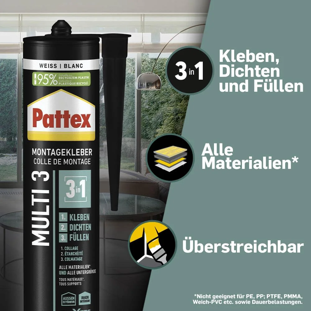 Pattex Montage Multi 3 3in1 Montagekleber (390g)