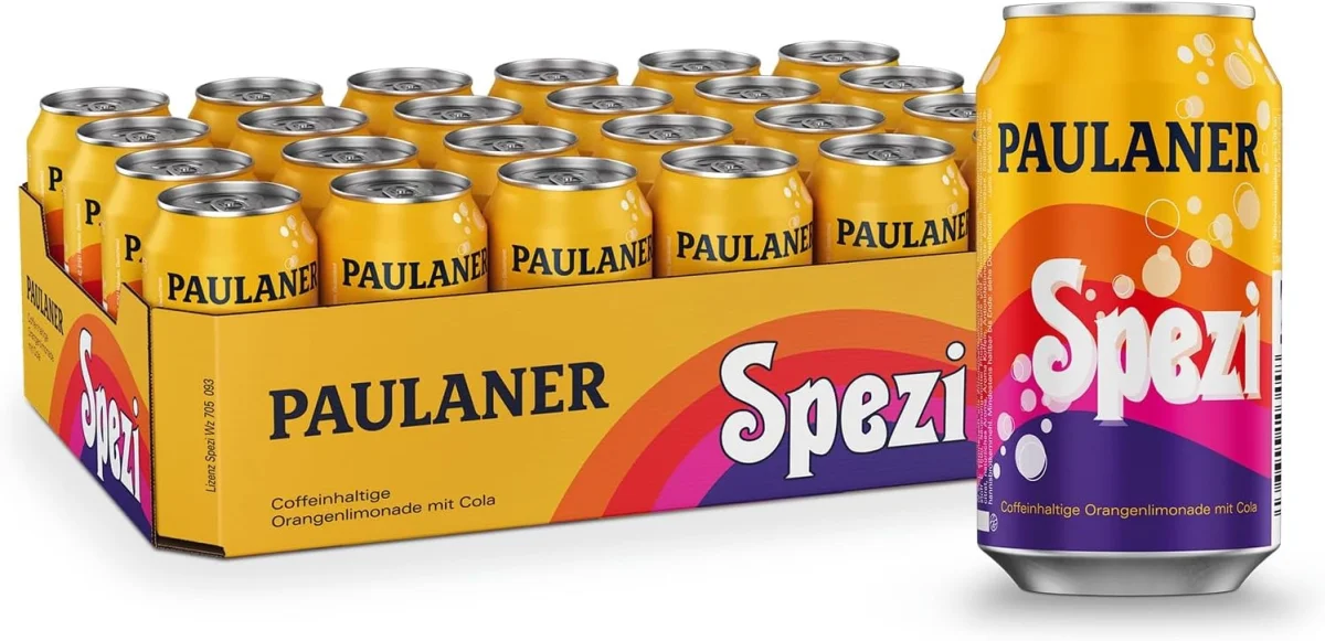 Paulaner Spezi Erfrischungsgetränk mit Cola & Orange 24er Pack (24×0,33l)
