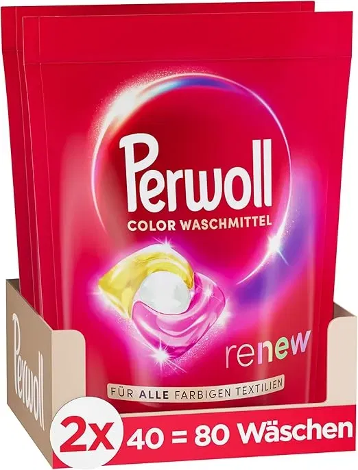 Perwoll Renew Caps Color All-in-1 Waschmittel Caps (2 x 40 Wäschen) ab 18,52 € inkl. Prime-Versand (statt 27,99 €)