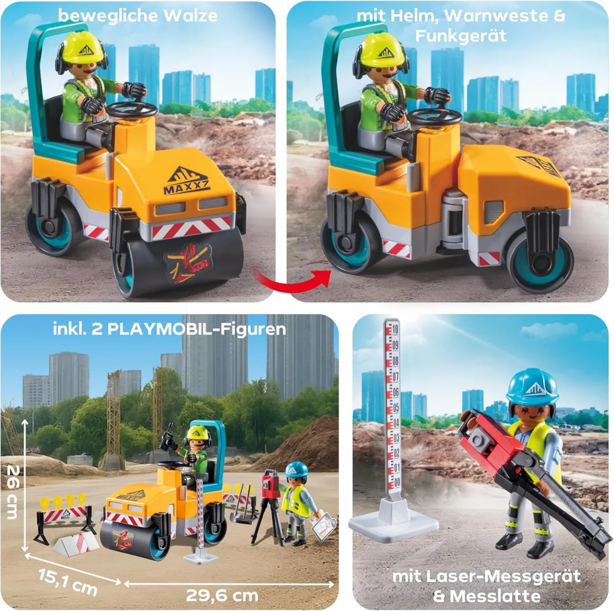 Schnäppchen, Deals und Rabattcodes des Tages - Playmobil Action Heroes Strassenbaustelle 71751 Figuren