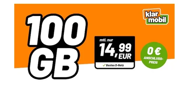 100 GB Telekom Allnet-Flat (5G)für 14,99 € mtl.