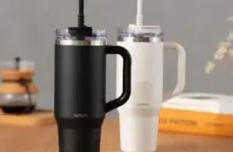 Bodum Reisebecher mit Henkel und Silikonstrohhalm TRAVELMUG