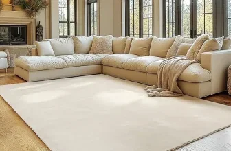 SIMPEX Wohnzimmer Teppich in hellen Farben