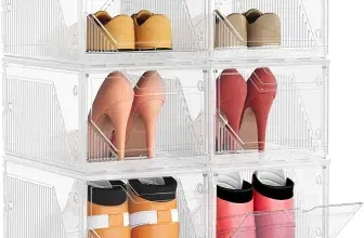 SONGMICS Schuhboxen Schuh-Organizer LSP806WH01 - Praktische Aufbewahrungslösung