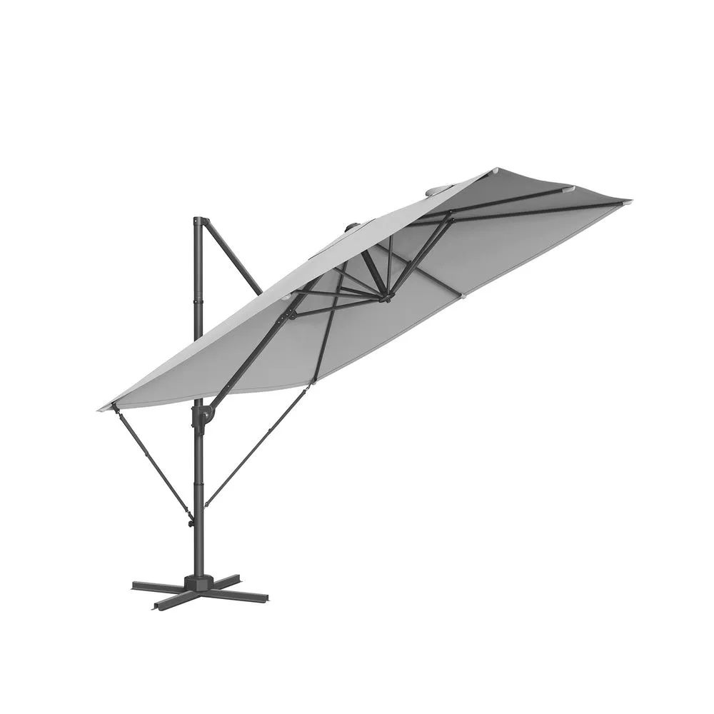 SONGMICS Sonnenschirm mit Kurbel und Kreuzfuß