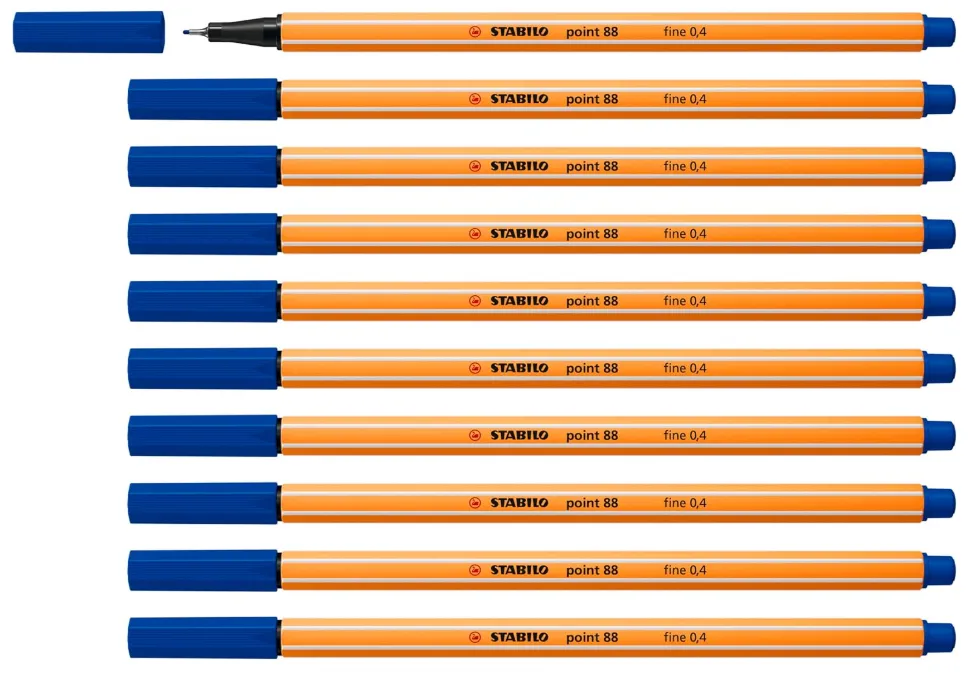 STABILO Fineliner point 88 10er Pack mittelblau Amazon de Buerobedarf Schreibwaren 03 01 2026 02 06 PM Schnäppchen, Deals Und Rabattcodes Des Tages - Stabilo Fineliner Point 88 10Er Pack Mittelblau