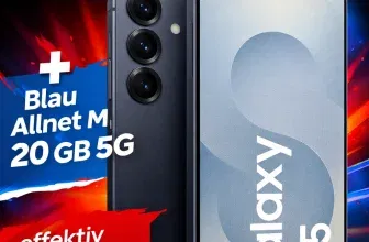 Blau: Samsung Galaxy S25 (128 GB) + Blau Allnet M 20 GB 5G für 29,99 € / Monat + 29,99 € einmalig
