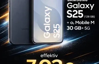 Angebot: o2: Samsung Galaxy S25 (128 GB) + o2 Mobile M 30 GB+ 5G für 29,99 € / Monat + 81,98 € einmalig