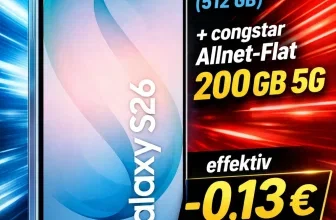 Samsung Galaxy S26 512 GB congstar Allnet-Flat 200 GB 5G Angebot