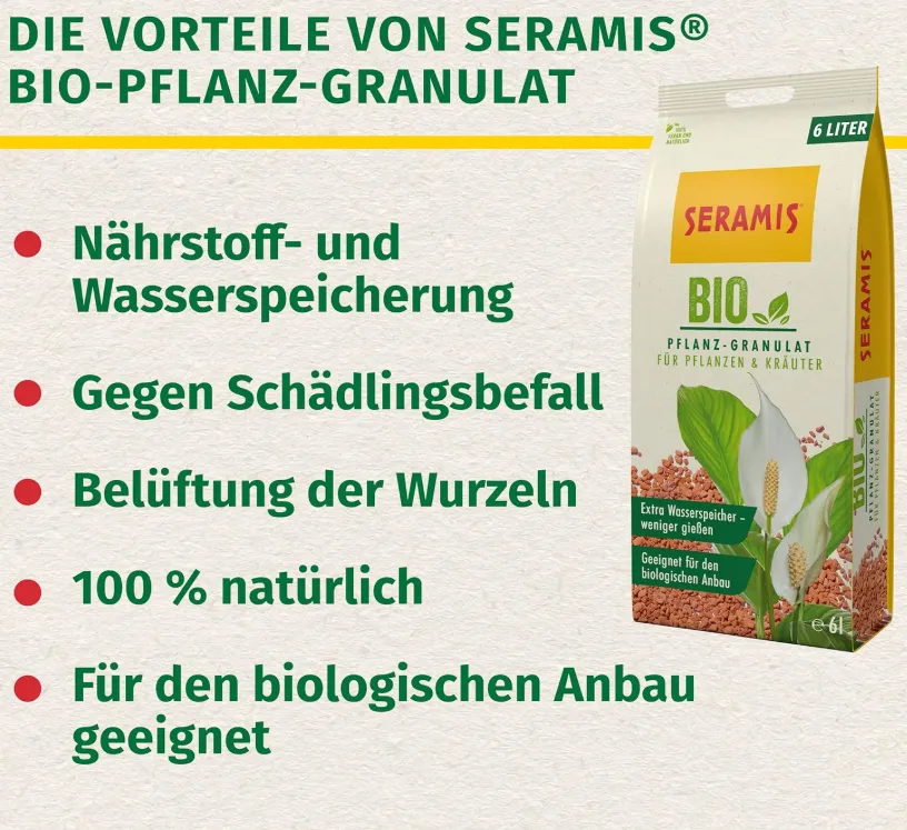Seramis Bio-Pflanz-Granulat für Pflanzen und Kräuter (6l)