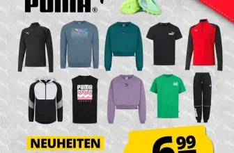 Puma Neuheiten Sale: Ab 6,99 € -80% Rabatt