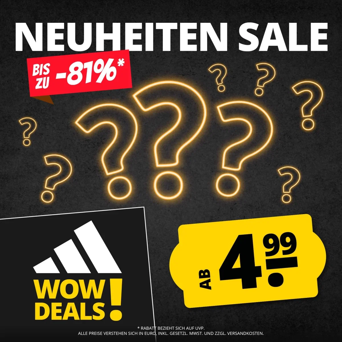 SportSpar WOW DEALS mit adidas Schnäppchen ab 4,99 € zzgl. Versand