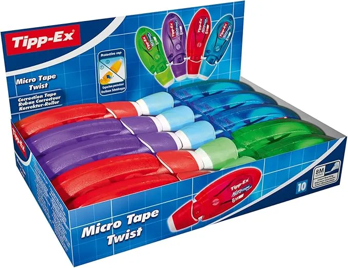Tipp-Ex Korrekturroller Micro Tape Twist mit Schutzkappe 10er Pack ab 14,93 € inkl. Prime-Versand