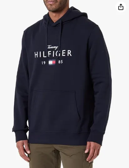 Tommy Hilfiger Herren Brand Love Big Hilfiger Hoodie Mw0mw41427 Kapuzenpullover (Gr. XS bis XXL)