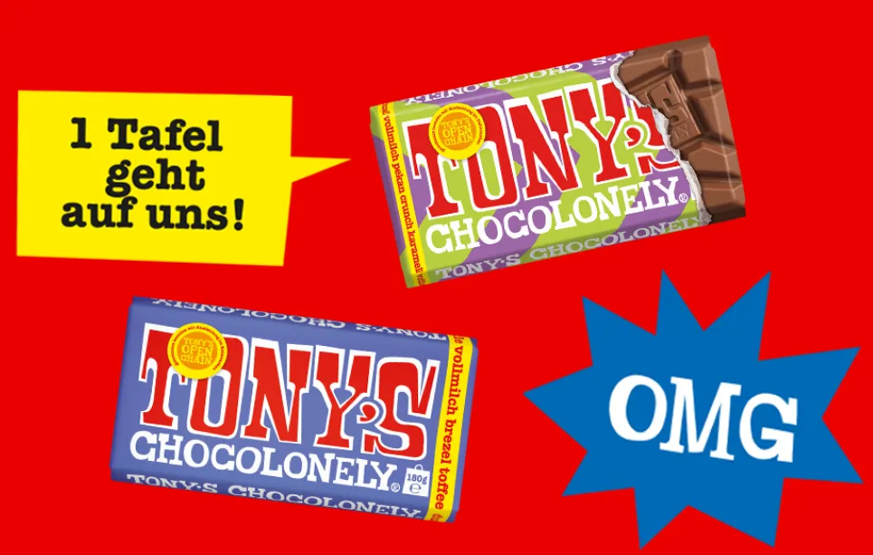 Tony s Chocolonely Gratis Testen 01 03 2026 19 59 Schnäppchen, Deals Und Rabattcodes Des Tages - Tony'S Chocolonely Gratis Testen