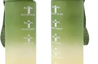 Trinkflasche Sport BPA-Frei 1l - Robust, Auslaufsicher, Zeitmarkierung