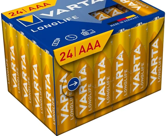 VARTA Batterien AAA 24 Stück Longlife Alkaline (1,5V) ab 7,44 € inkl. Prime-Versand (statt 12,50 €)