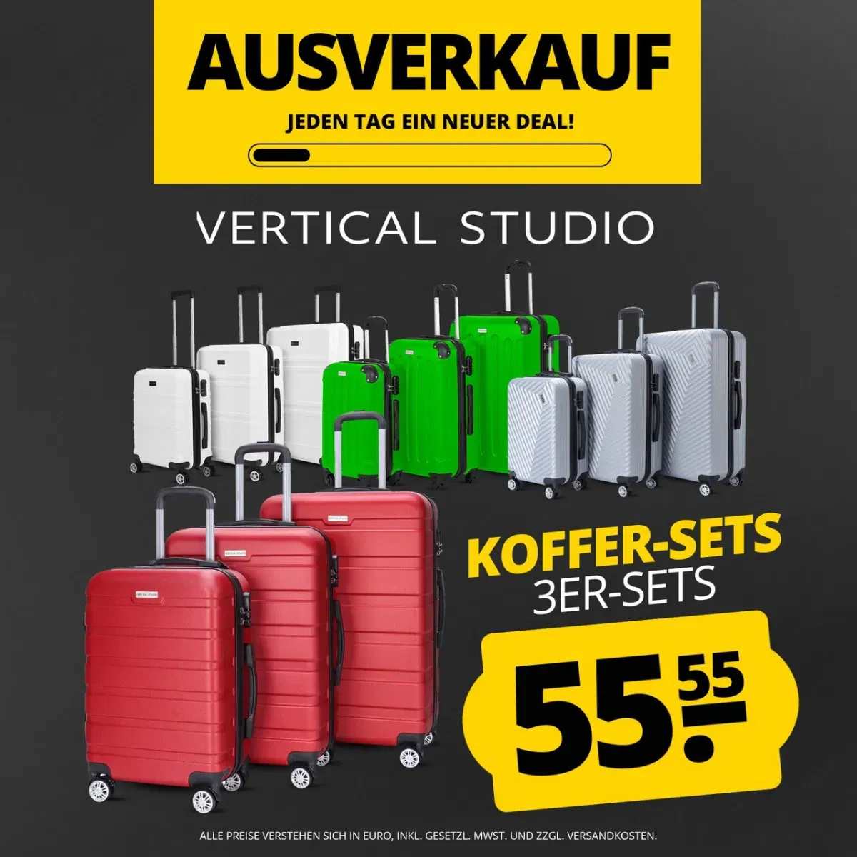 VERTICAL STUDIO 20 24 28 Koffer 3er Set (12 Farben)