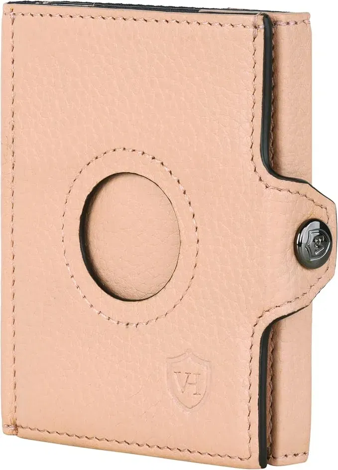 Schnäppchen, Deals und Rabattcodes des Tages - VON HEESSEN Airtag Slim Wallet mit Münzfach RFID Schutz aus echtem Leder