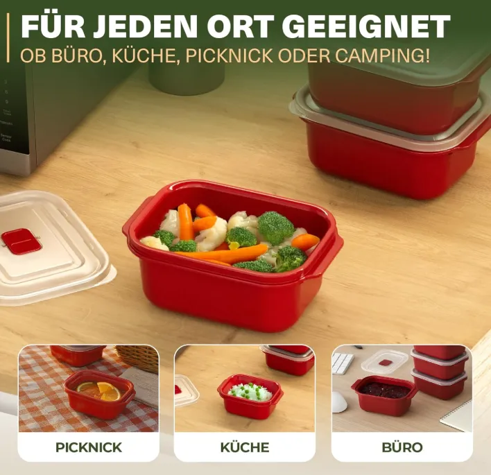 Viwares Lunchbox 2000 ml – Mikrowellenbehaelter 5er Set fuer grosse Portionen BPA frei auslaufsicher stapelbar Vorratsdose Schnäppchen, Deals und Rabattcodes des Tages: Viwares Lunchbox 2000 ml – Mikrowellenbehälter 5er Set für große Portionen BPA frei auslaufsicher stapelbar Vorratsdose