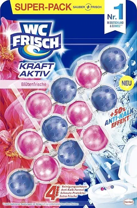 WC Frisch WC FRISCH Kraft Aktiv Duftspueler Blueten Frische WC Reiniger fuer Reinigung bei jeder Spuelung Duftsteine fuer langanhaltend frischen Duft 50 Anti Kalk Effekt Schnäppchen, Deals Und Rabattcodes Des Tages - Wc Frisch Kraft-Aktiv Duftspüler
