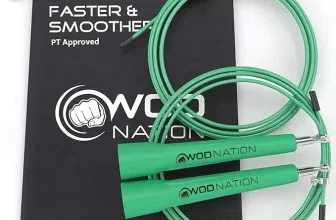 WOD Nation Speed Jump Rope, Springseil, grüne Schnüre, schwarze Tasche