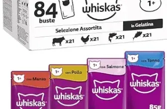 Whiskas Adult 1+ Katzennassfutter Gemischte Auswahl in Gelee (84x85g) ab 24,14 € inkl. Prime-Versand (statt 30,60 €)
